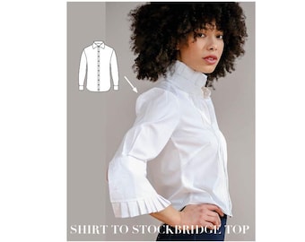 Upcycle Shirt - Stockbridge Top Sewing Pattern PDF – Multiple Design Options