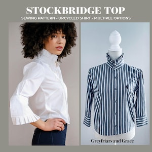 Riciclo creativo di una camicia - Top Stockbridge - Tante opzioni - personalizzalo tu!