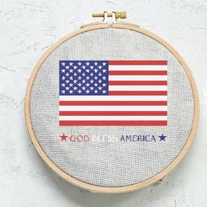 God Bless America Downloadable Cross Stitch Pattern