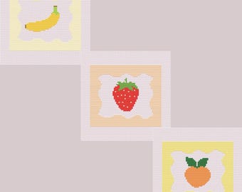 Fruit Minis Downloadable Cross Stitch Pattern Pack