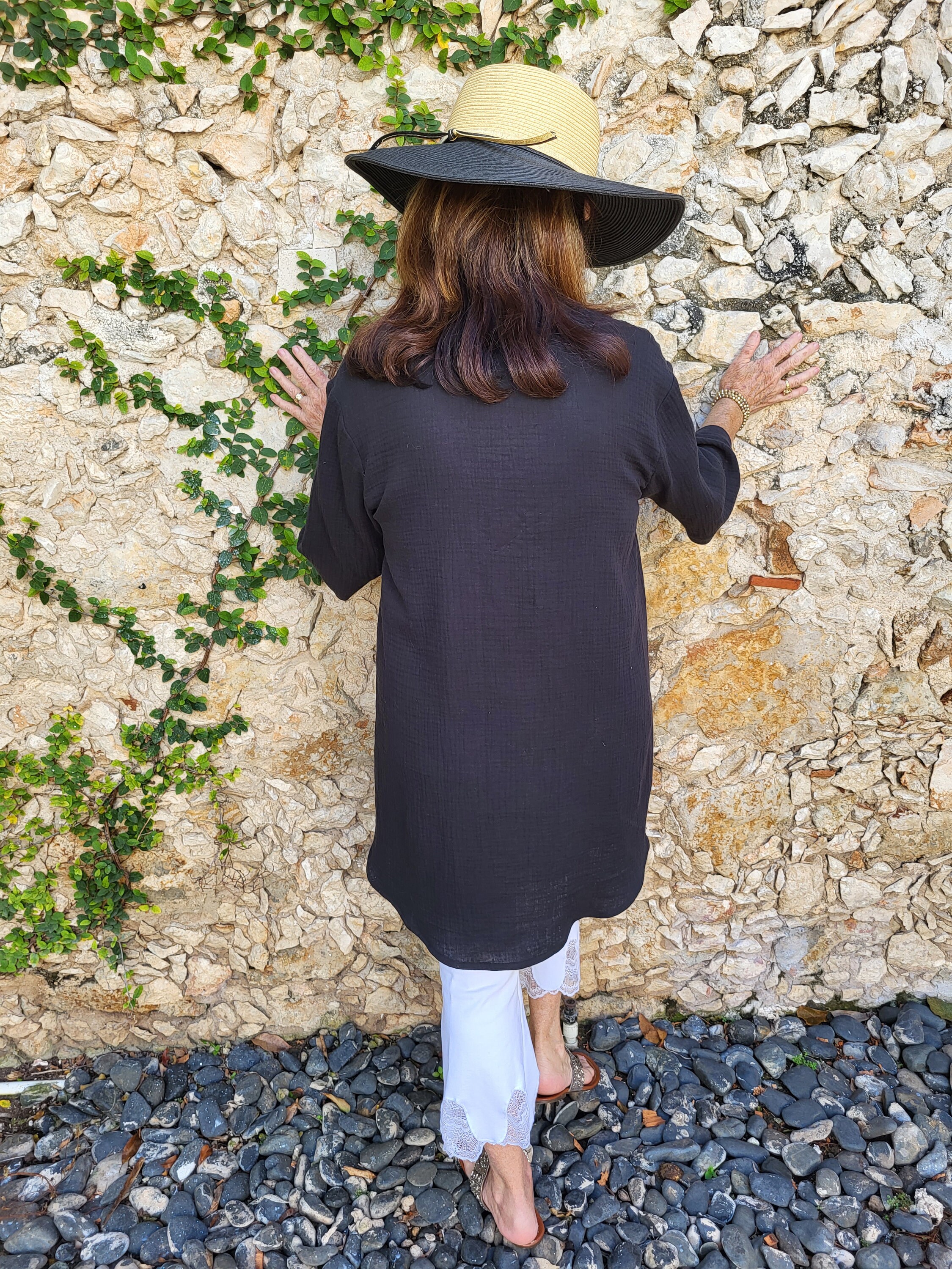 Cotton Gauze Kimono, Kimono Cardigan, Cotton Topper, Semi Sheer, Petite, Plus Size, Swimwear