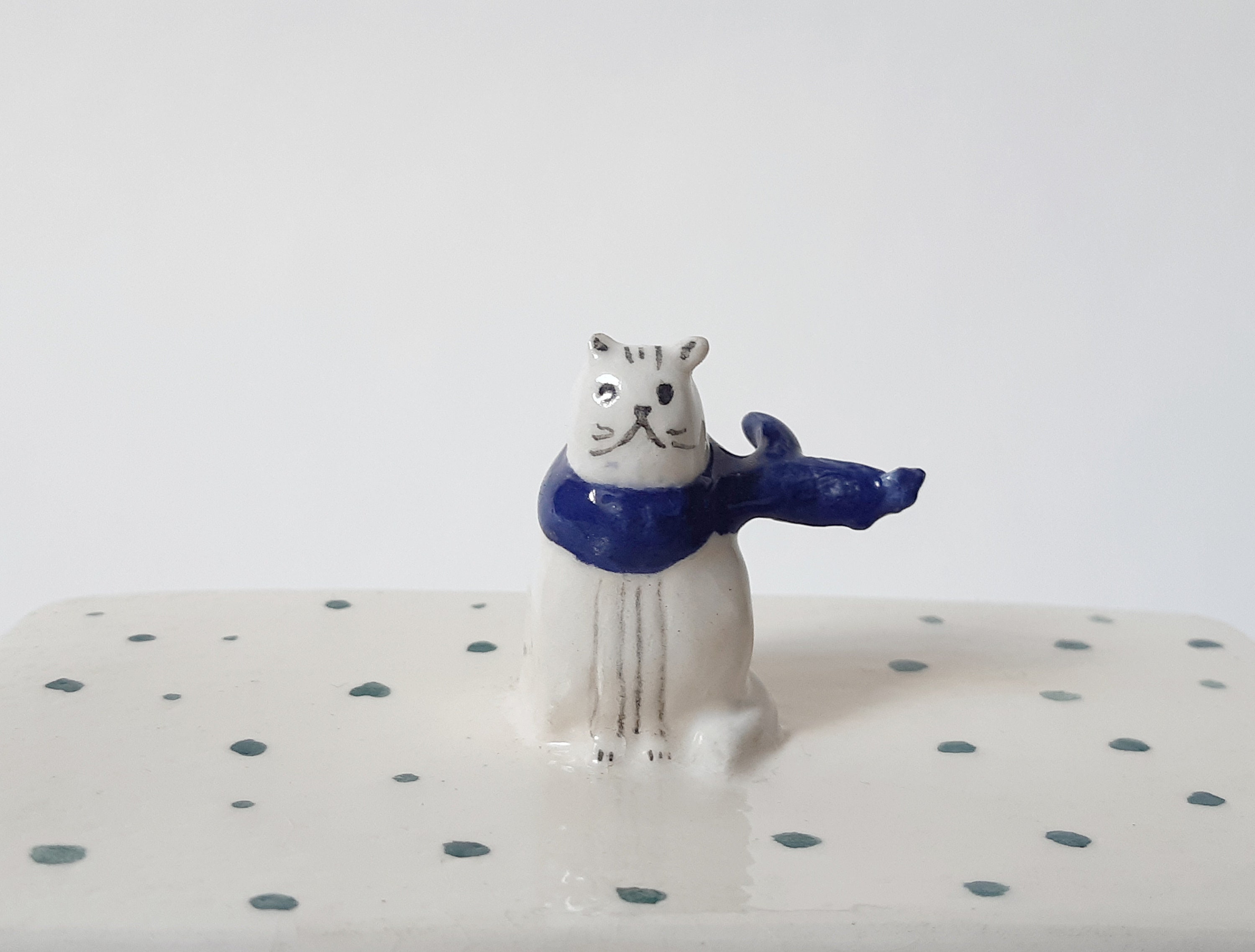 Cat handmade lidded butter dishcovered ceramic butter Etsy