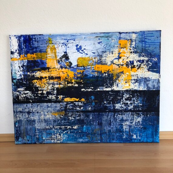 Bild Abstrakte Kunst Acrylgemalde Leinwand 60x80 Etsy