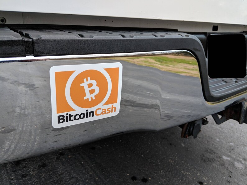 Bitcoin Cash Bumper Sticker Decal Made Of High Quality Uv Resistant Weather Resistant Ij35 Material Laminated 5 X 4 1875 Cnc Cut - 