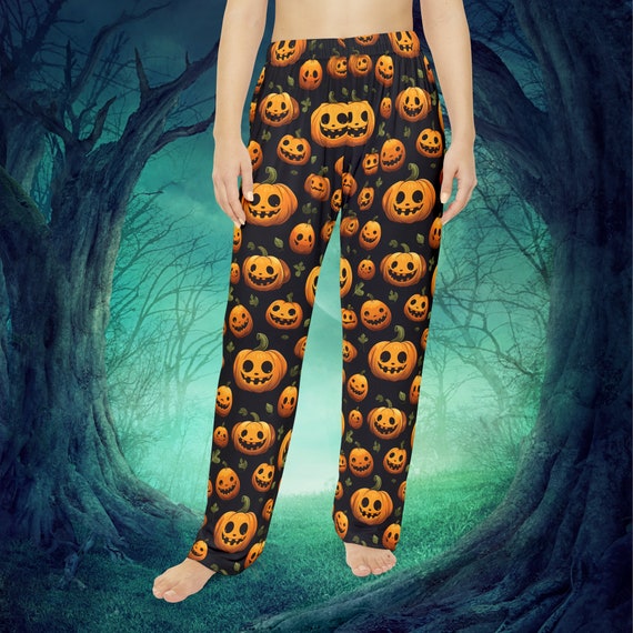 Adorable Halloween Pajama Pants Jack o lantern Pumpkin Women s All over Print by Froggydawgz Etsy UK