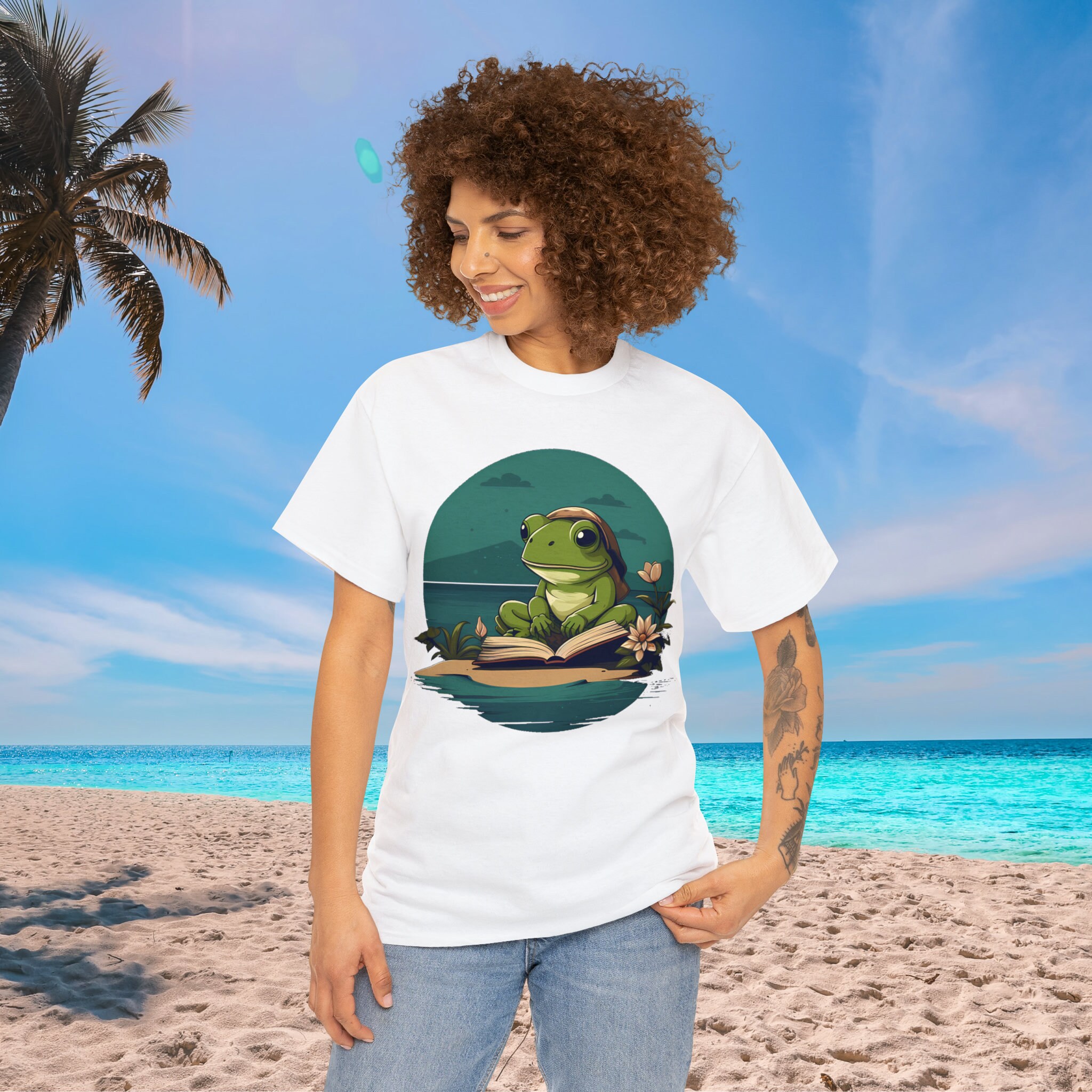 *新作アイテム'23* Book Works Frog SS Tee Frog with suspenders — Test Patch Studio