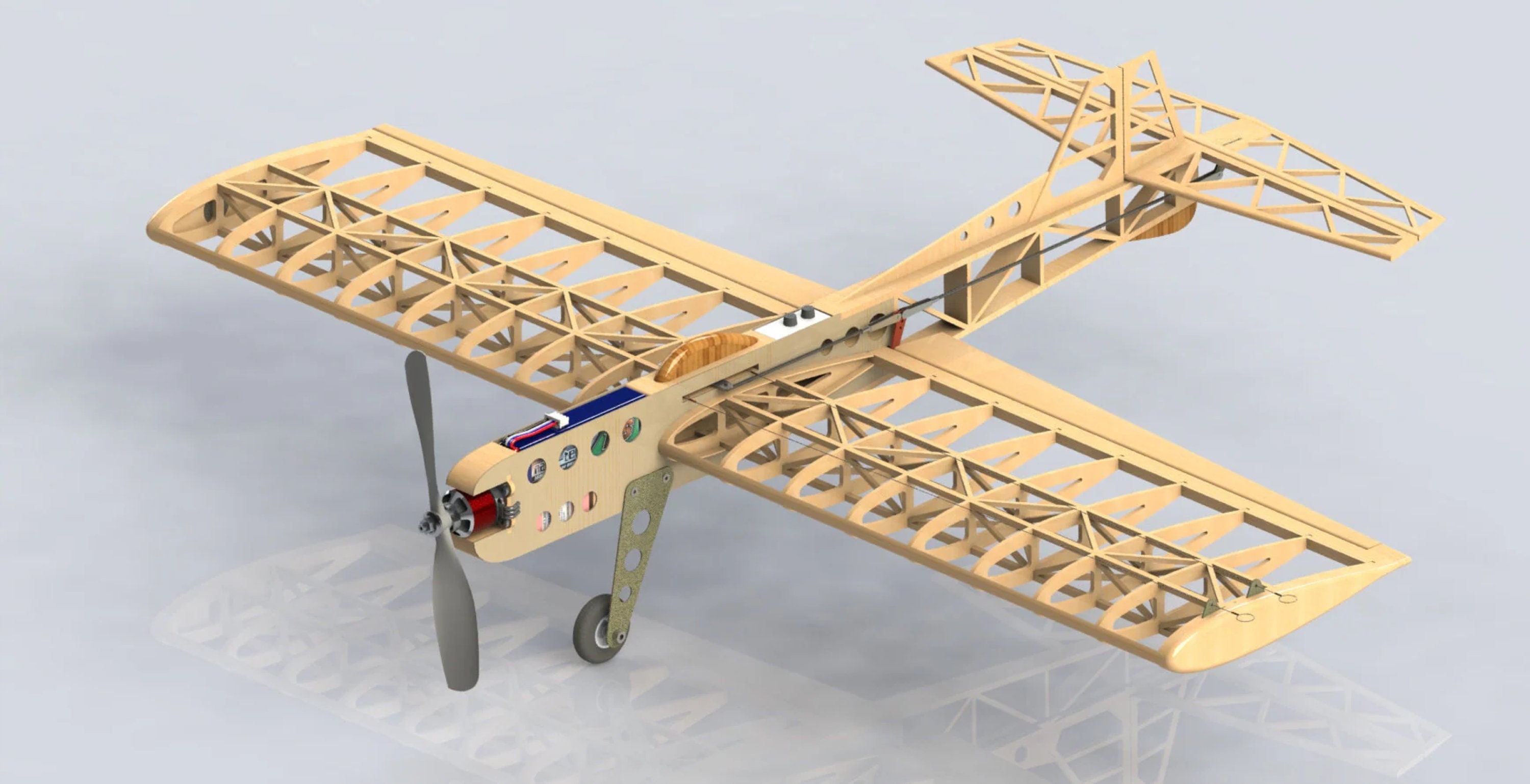 DIY Lasercut Eclawn Airplane Control Line Model Updated DXF - Etsy ...