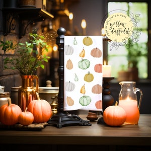 Pumpkin Kitchen Towel, Fall Kitchen Decor, Fall Decor, Fall Home Decor, Fall Kitchen Towel, Kitchen Decor, Fall Towel,  Fall Towels
