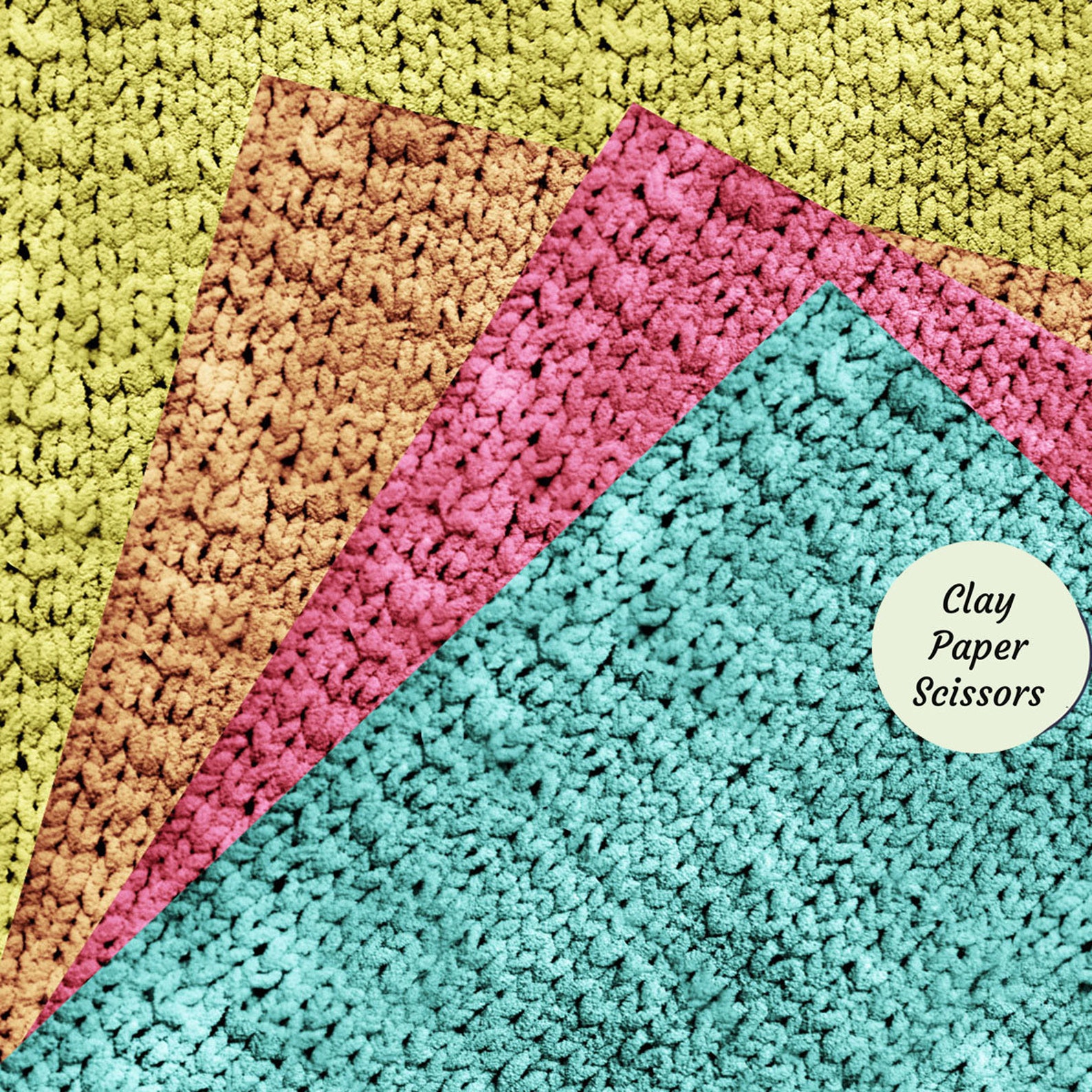 Knitted Sweater Digital Paper for Scrapbooking Crafts. Knit Fabric Background for Printing Wafer