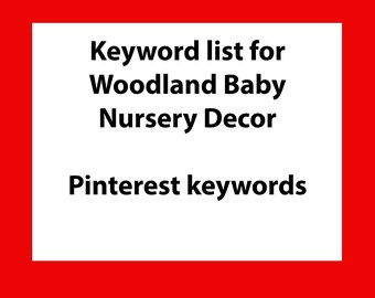 Pinterest keyword list for "woodland baby shower decor" Pinterest SEO terms and search help.