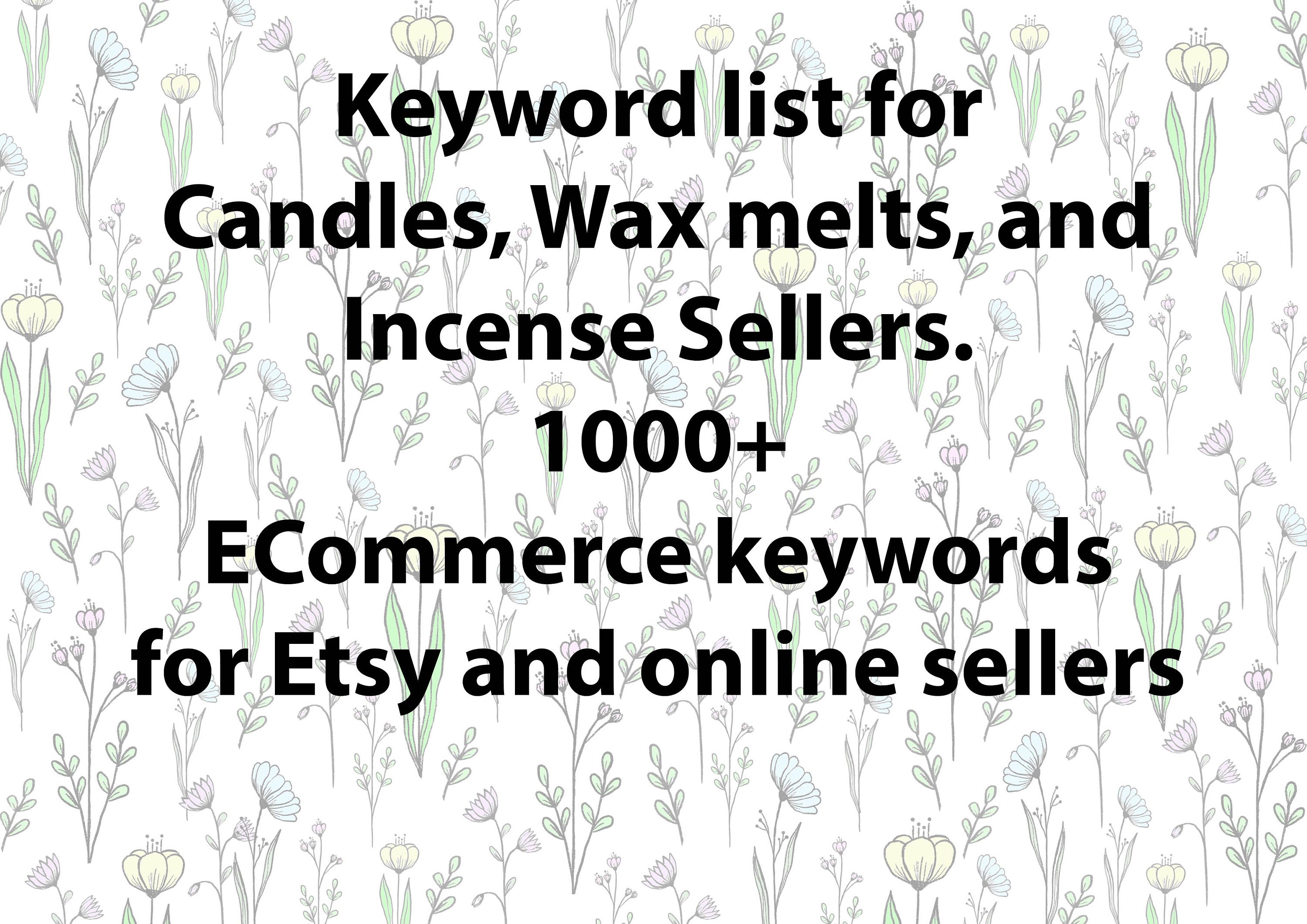 Keyword List for Candles and Wax Melts Sellers Etsy SEO Etsy Australia