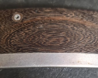 Hebilla de cinturón de plata esterlina Sigi Pineda – Diseño modernista con incrustaciones de madera Early Plateros Taxco
