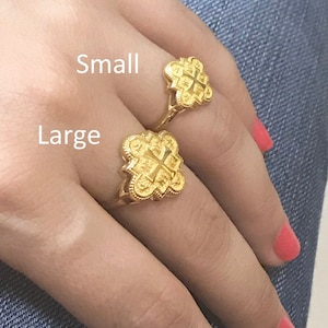 solid gold 14k ring, religious ring