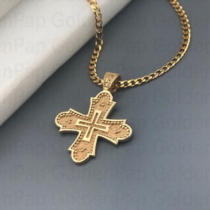 14k solid gold cross, cross for women and men
