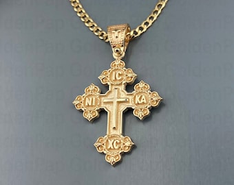 CUSTOM 14k / 18k solid gold cross, gold cross for men and women