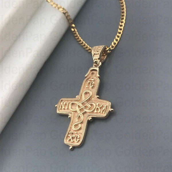 14k solid gold cross, Copy of 16th Century