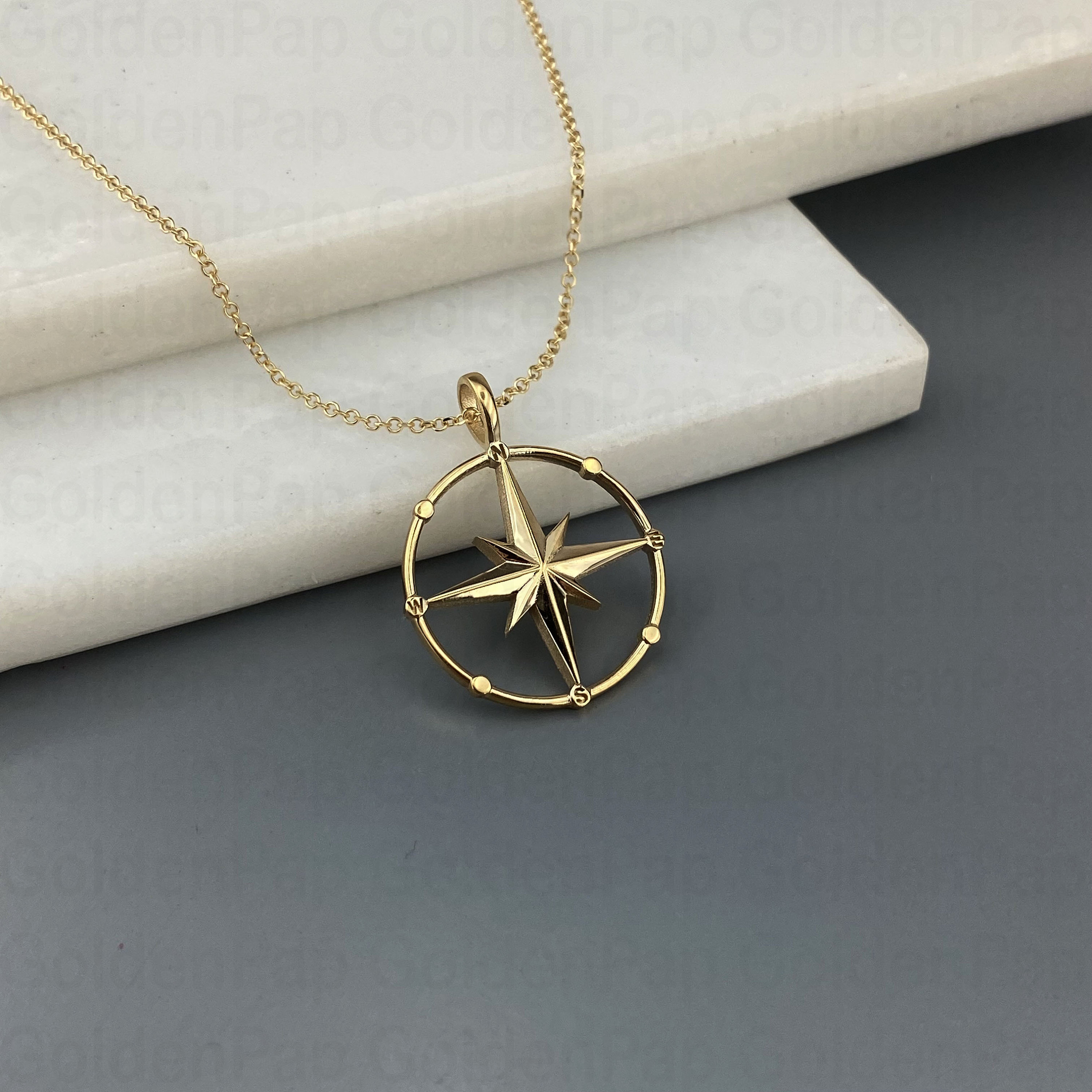 Compass Orb NEW 14k Solid Gold Pendant Compass, Compass Jewelry, Compass Charm - Etsy
