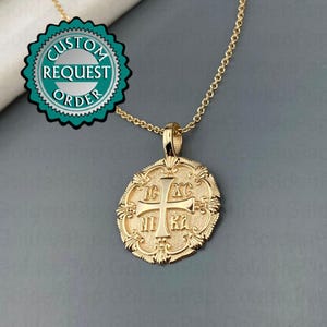 Custom 14k solid gold pendant, pendant for men and women, religious pendant IC XC NIKA