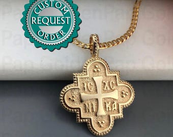 CUSTOM 18k solid gold pendant