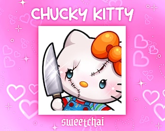 Chucky Doll-mes cute Kitty Cat Twitch Emote - Single