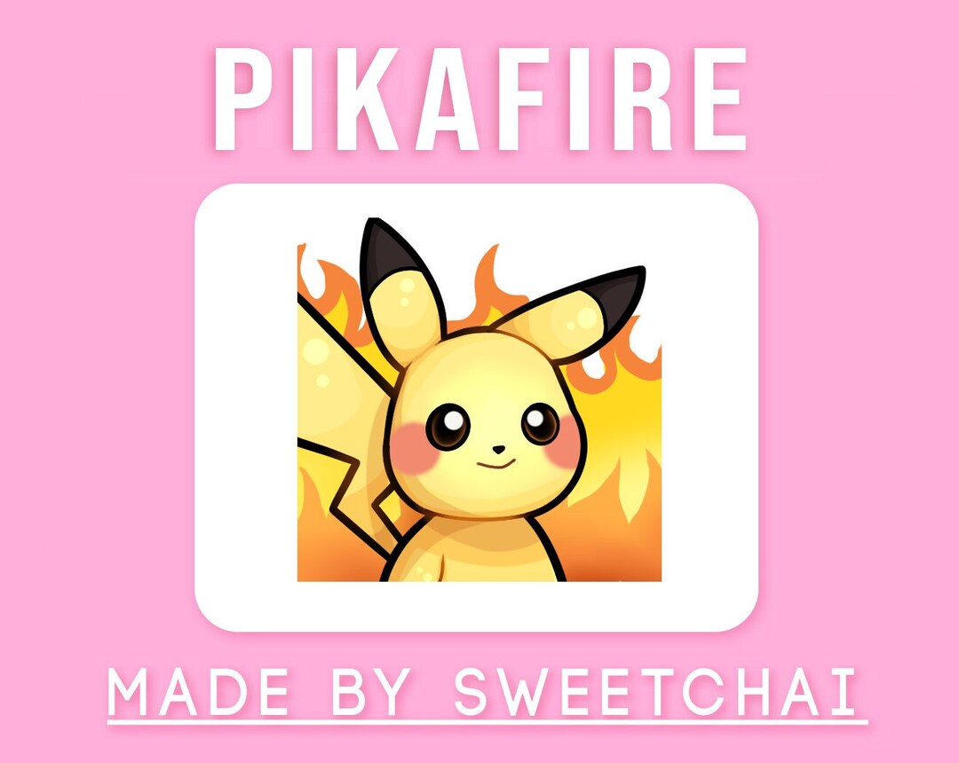 Pikachu Fire Dead Inside Emote Single - Etsy