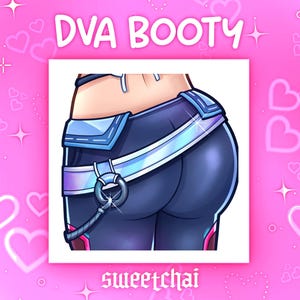 May include: A digital illustration of a woman's back wearing a blue and silver outfit with the text "DVA BOOTY" above and "sweetthai" below the image.