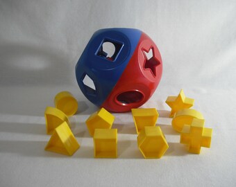 Tupperware Educational Toy Ball Shape O Sorter Includes all 10 Shapes Vintage