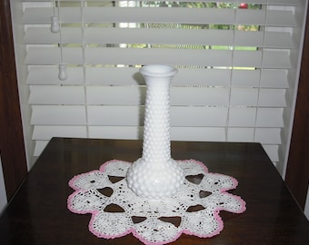 Hobnail Milk Glass Vase Hobnail Pattern EO Brody Vintage Home Décor