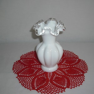 Fenton Silver Crest Vase Vintage