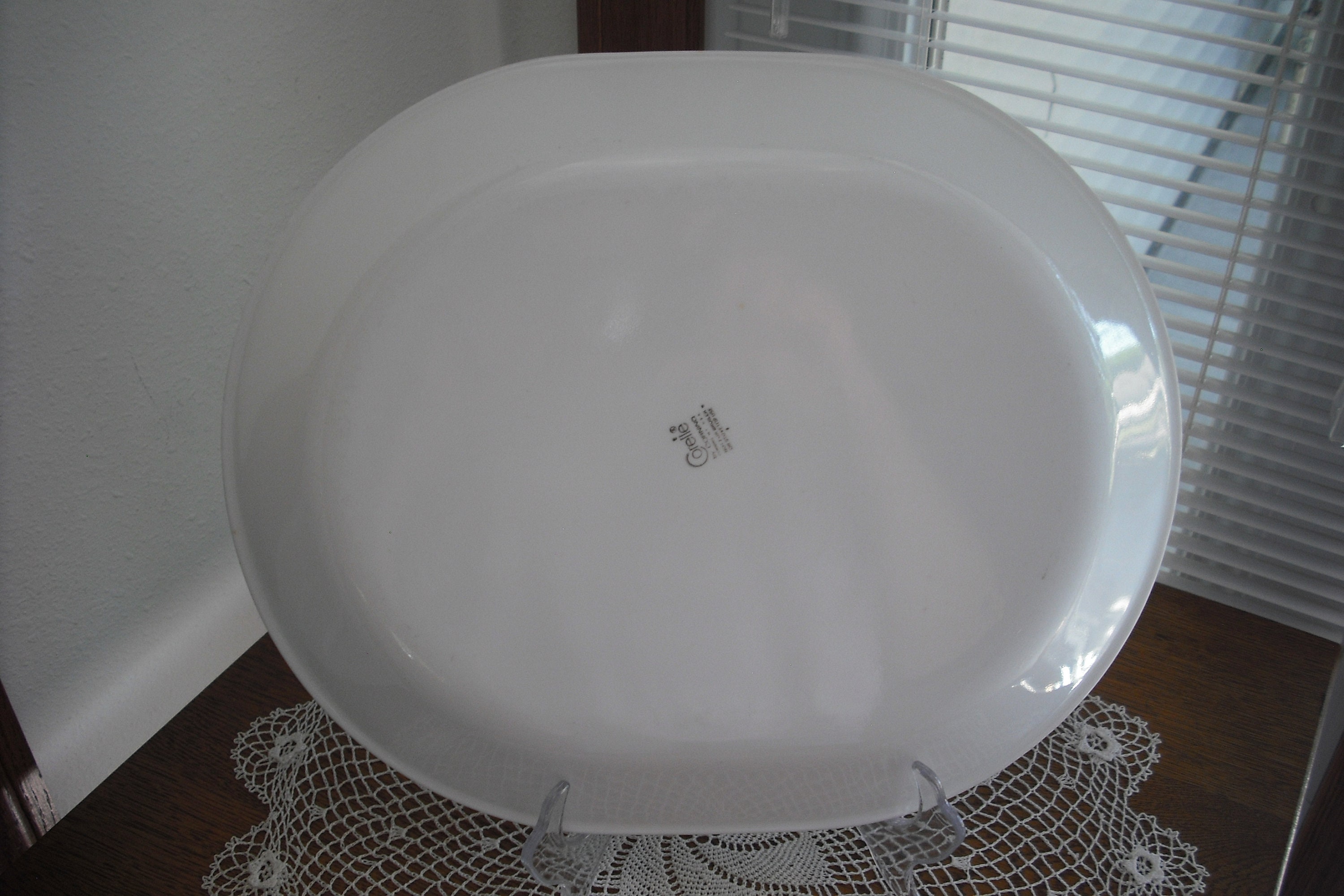 Corelle Platter Lime Green Trim Meat Platter Corelle by Etsy