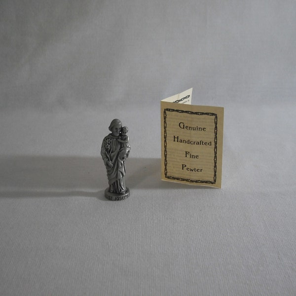 Religious Pewter Statue Etsy