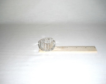 Zipper Glass Salt Cellar Vintage