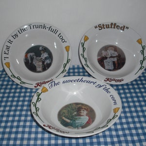 Kellogg&#39;s Cereal Bowls Set of 3 1996 Vintage