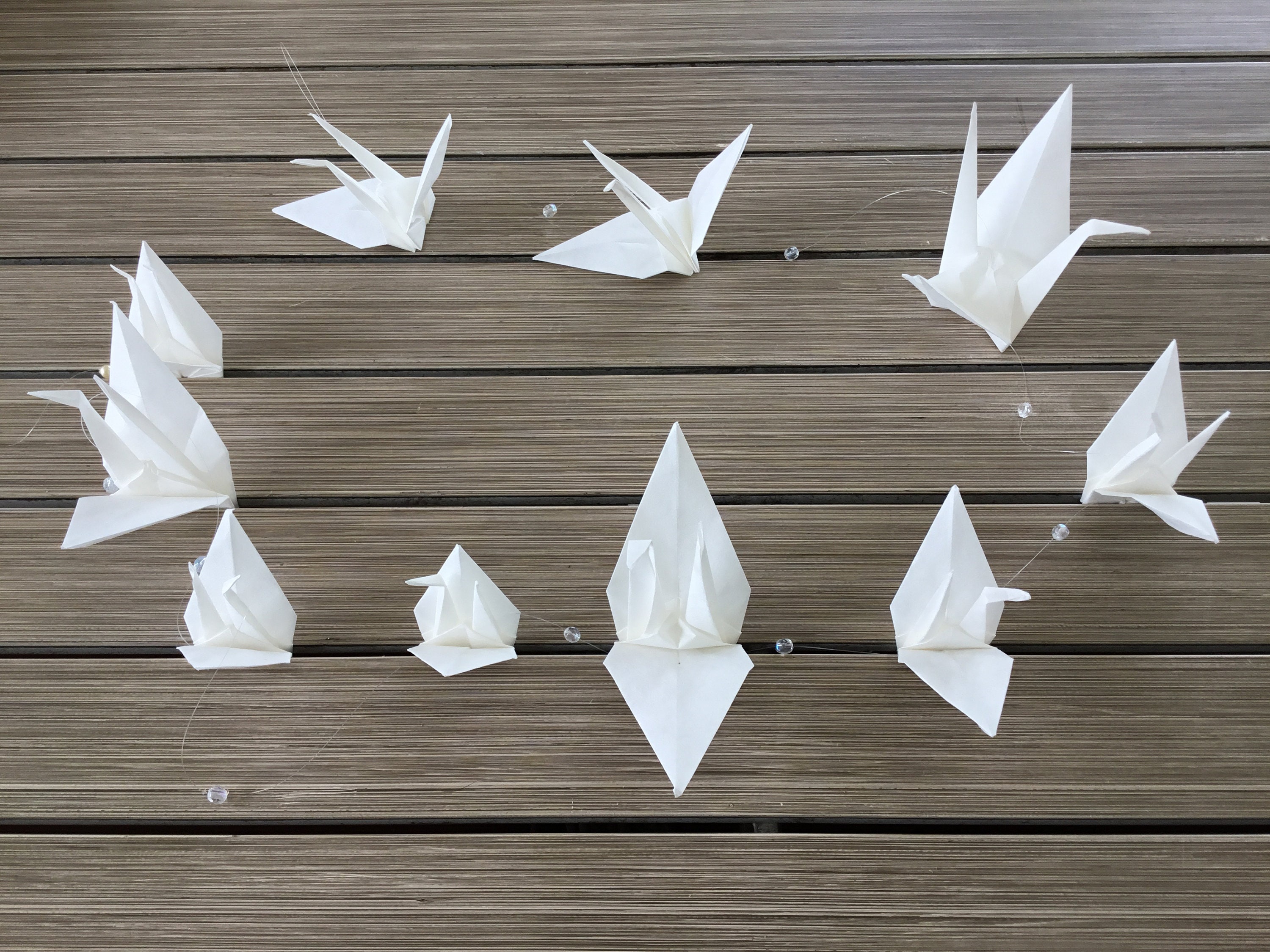 Guirlande Origami Grues - Décoration Mariage