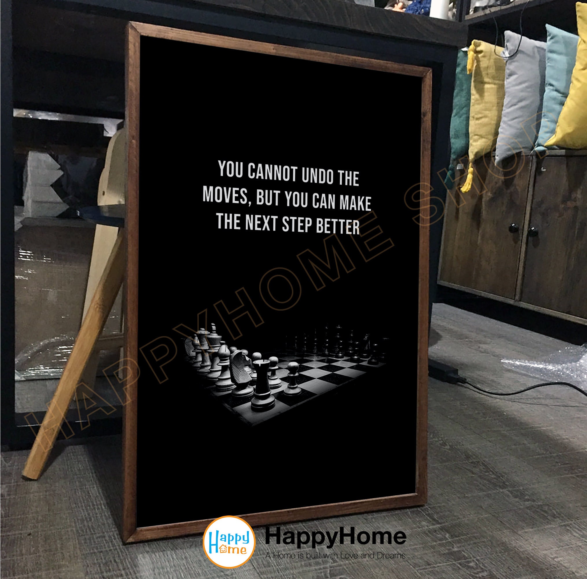 Chess Poster, Chess Lover, Life Is Like A Game Of Chess, You Cannot Undo The Moves - FridayStuff