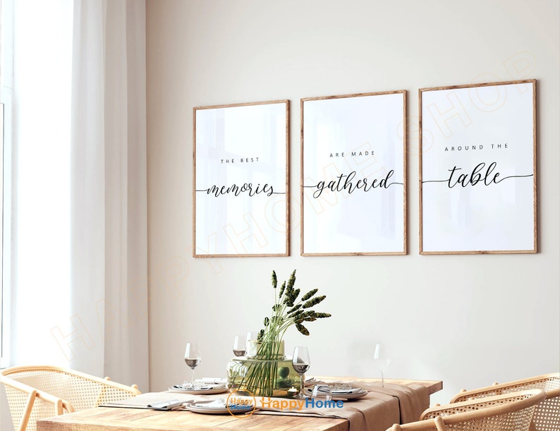 beige kitchen prints, dining room prints, set of 3,... Kitchen Wall Decor Dining Room Prints Dining Room Wall Art Farmhouse ...