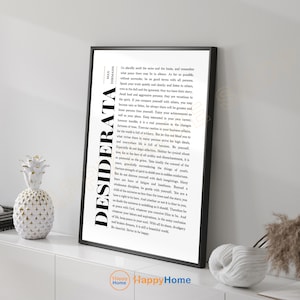 Desiderata Wall Art Max Ehrmann Poem Prints Graduation Gift Literary Poster Poetry Literary Quote Book Page Art Wall Decor -P824