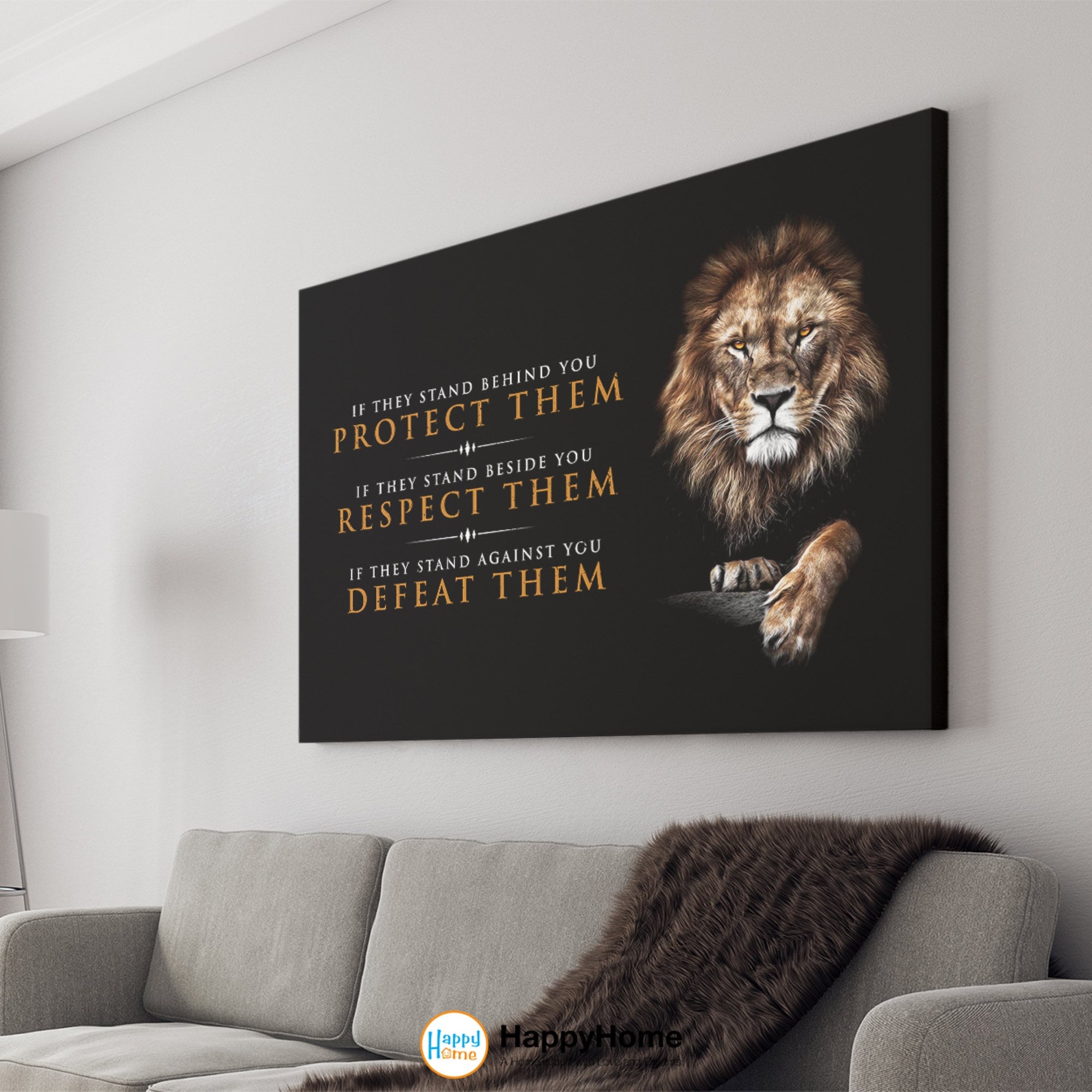 Lion Poster If They Stand Behind You Protect Them Etsy