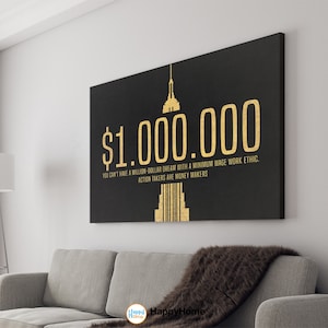 1 millón de dólares definición arte de la pared cita motivacional cartel inspirador / arte de la pared inspirador cartel del empresario decoración de la oficina