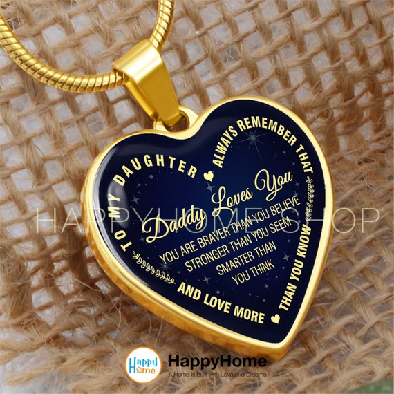 Amazon.com: ELFRONT 14k Soild Gold Father Daughter Necklace for Women  Girl，Real Gold Necklaces Daughter Birthday Gift From Dad，Christmas Father's  Day Gift: Clothing, Shoes & Jewelry