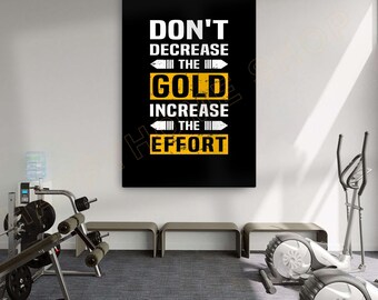 Gym Wall Art Don't Decrease The Goal Workout Room Decor Gym Sign Fitness Prints Motivational Quotes Canvas Modern Art -PF19