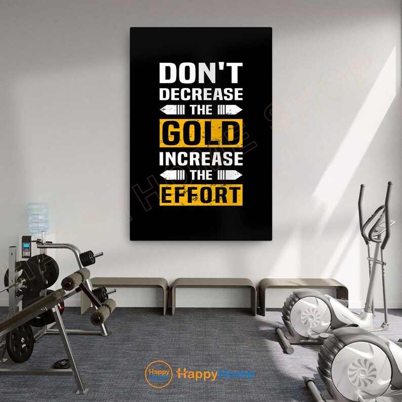 Gym Wall Art Don't Decrease The Goal Workout Room Decor Gym Sign Fitness Prints Motivational Quotes Canvas Modern Art -PF19