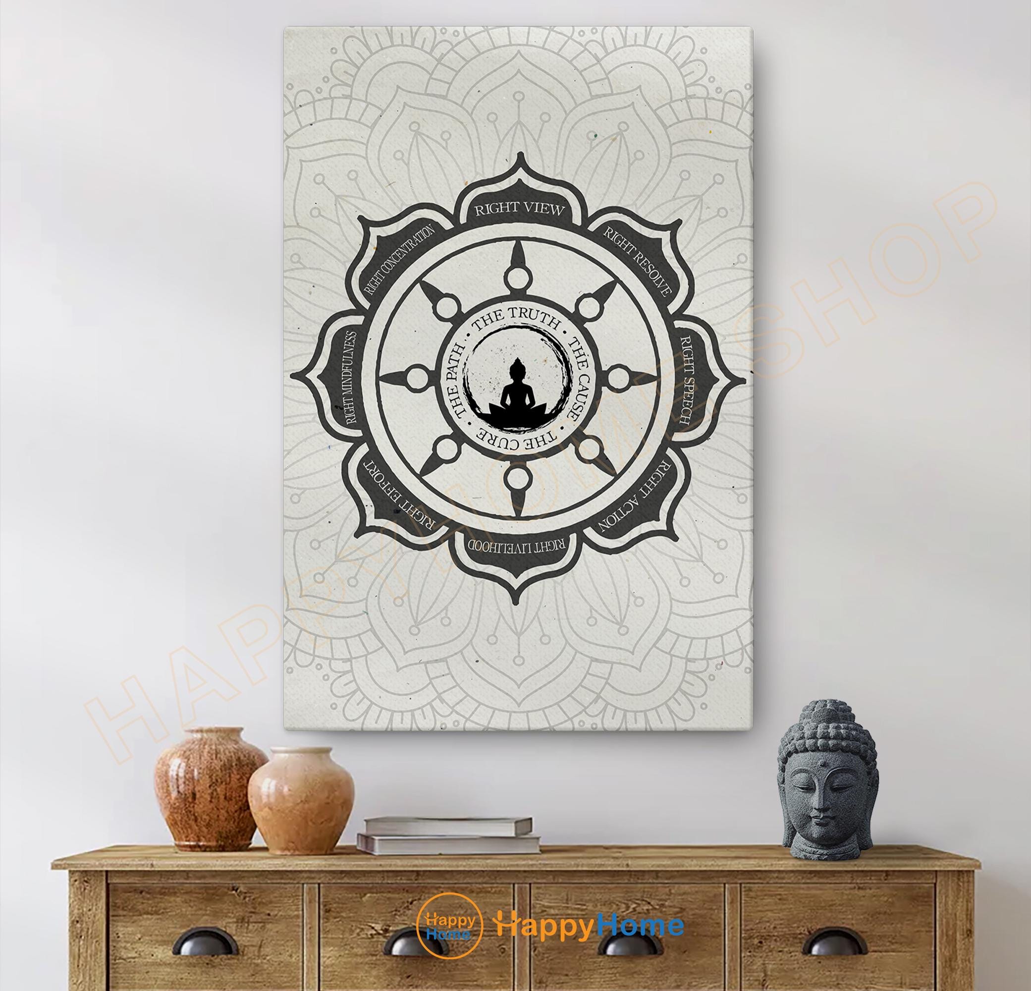 Buddhist the Four Noble Truths and the Eightfold Path Wall Art ...