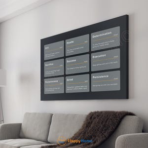 Definition Wall Art Grit Hustle Success Grind Motivational Print Inspirational Poster Entrepreneur Quotes Home Art Office Decor -PE14
