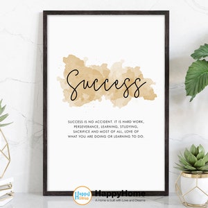 Success Wall Art Motivational Wall Art Poster | Inspirational Wall Art Entrepreneur Quotes Poster Home Art Office Decor Modern Canvas Art 3