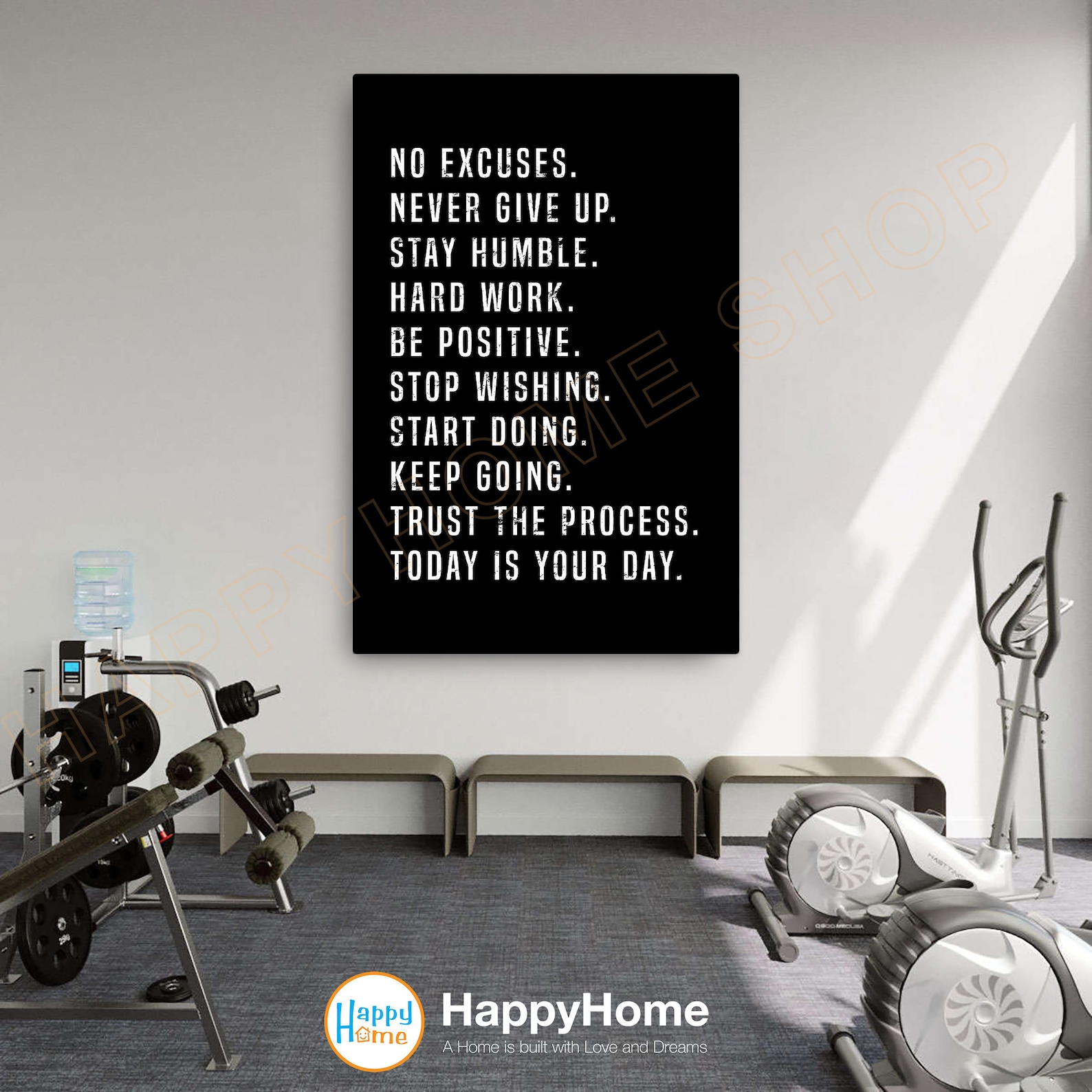 Home Gym Motivational Wall Art Workout Room Decor Gym Poster Fitness