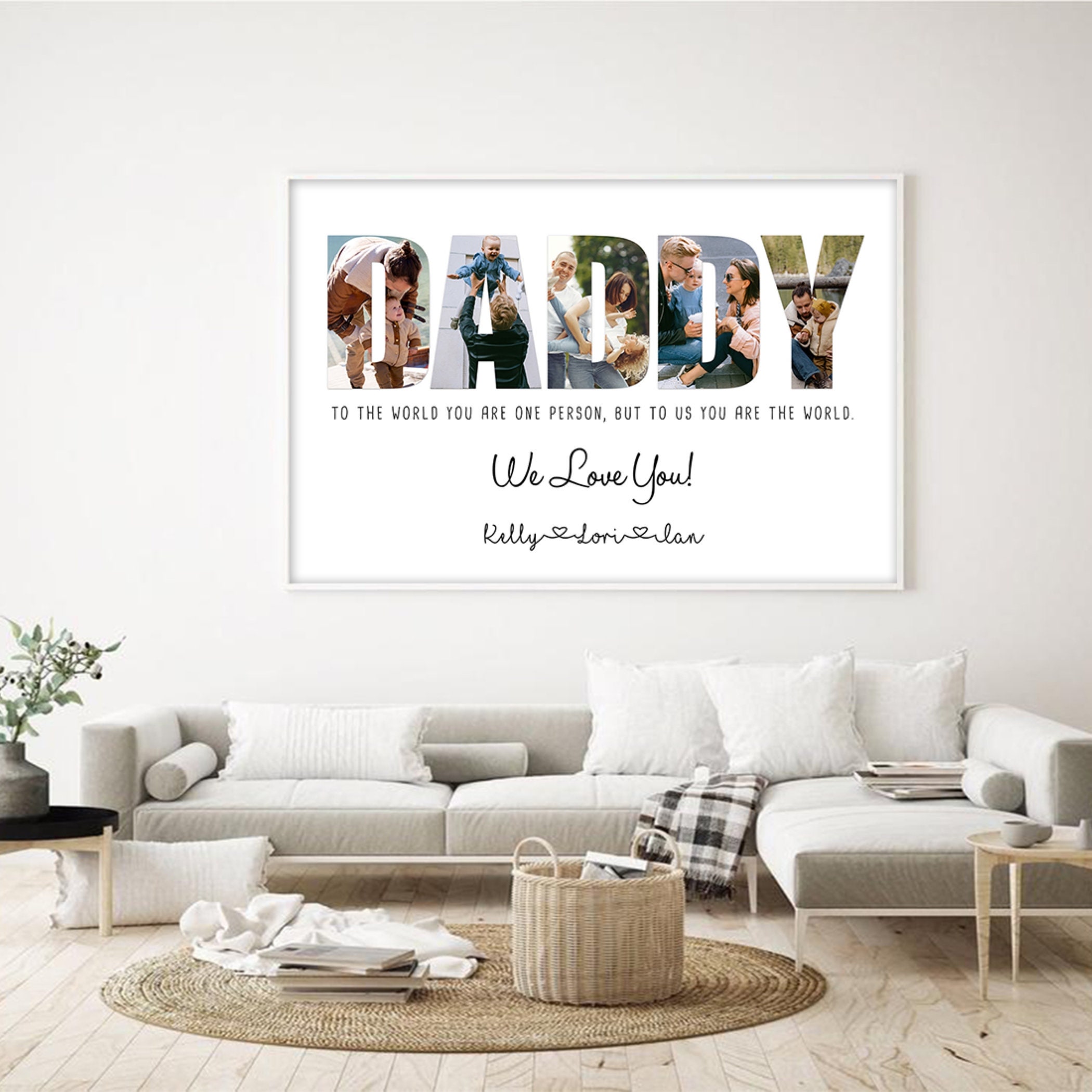 Personalized Fathers Day Gift for Dad Daddy Photo Collage Daddy Photo ...