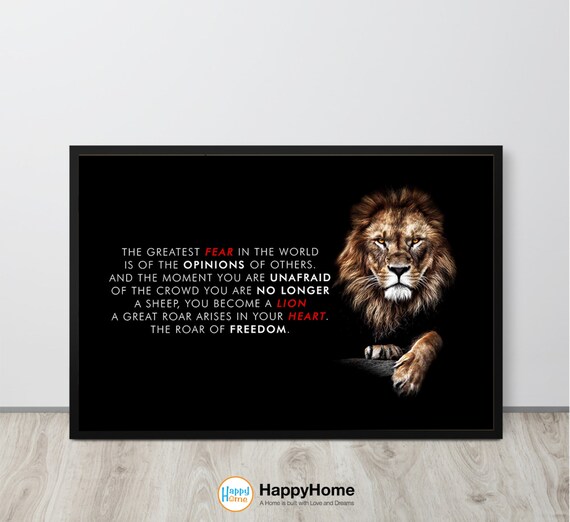 CLEAN SPORTS Poster Motivazionale 'Mindset Is Everything' DIN A1: Cucciolo Di Leone Si Specchia E Vede Leone Adulto