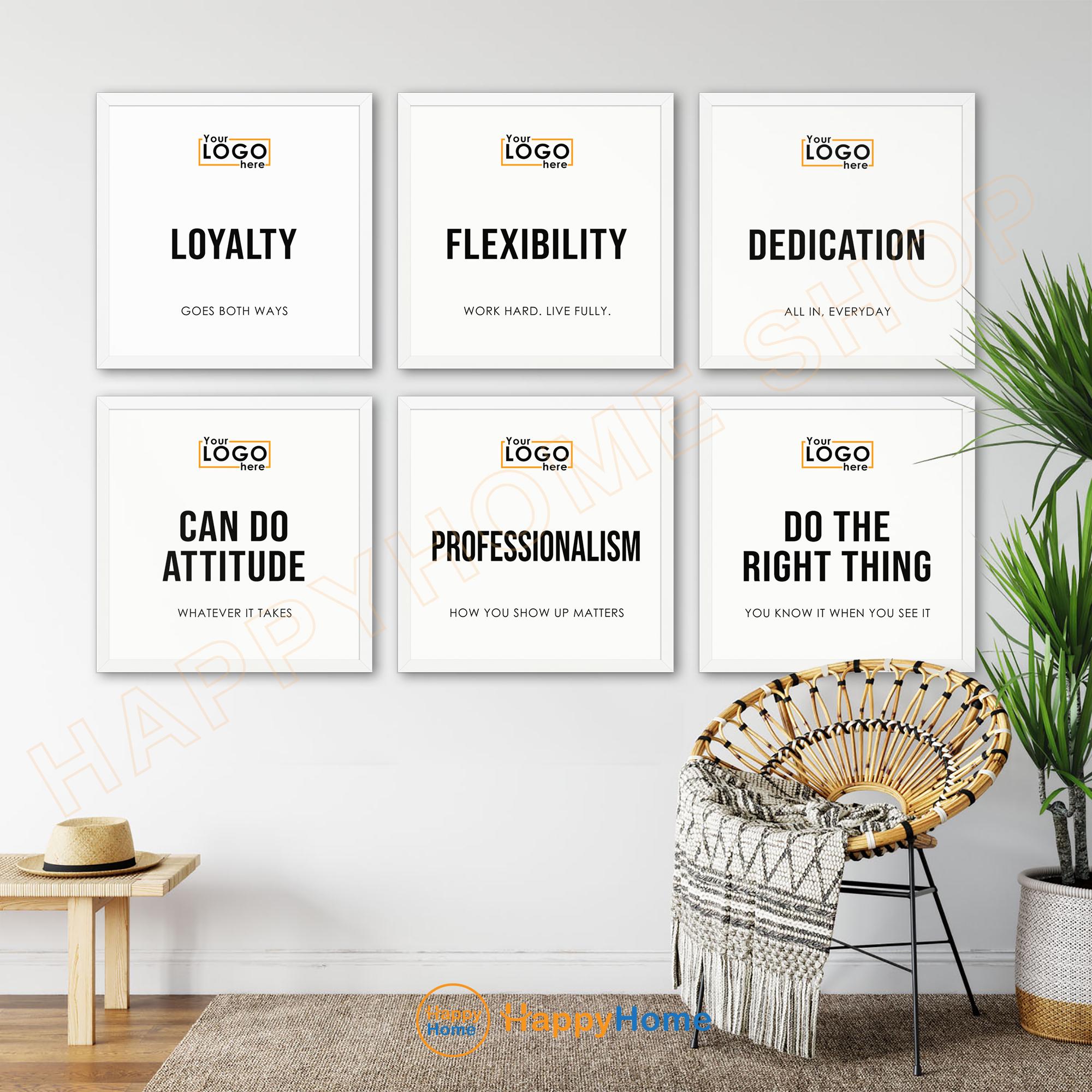 Jvalues Sign Personalized Company Values Wall Art Business Core Values Sign ...