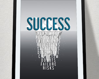 Poster Motivazionale 60x120cm Per Ufficio - Citazioni Positive Per Casa E Lavoro